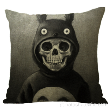 Capa de almofada Hot Linen Halloween Skull